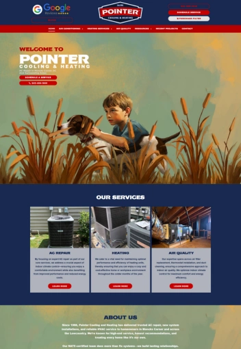 pointer heating and cooling site