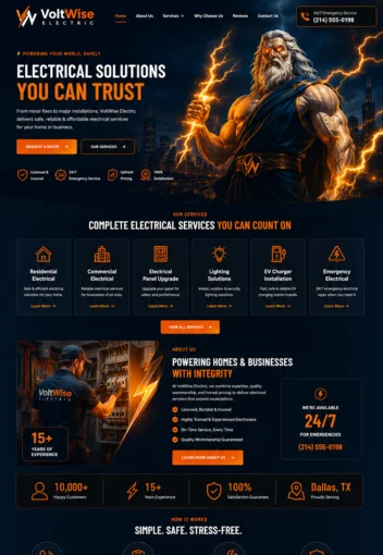 electriclal website design & development